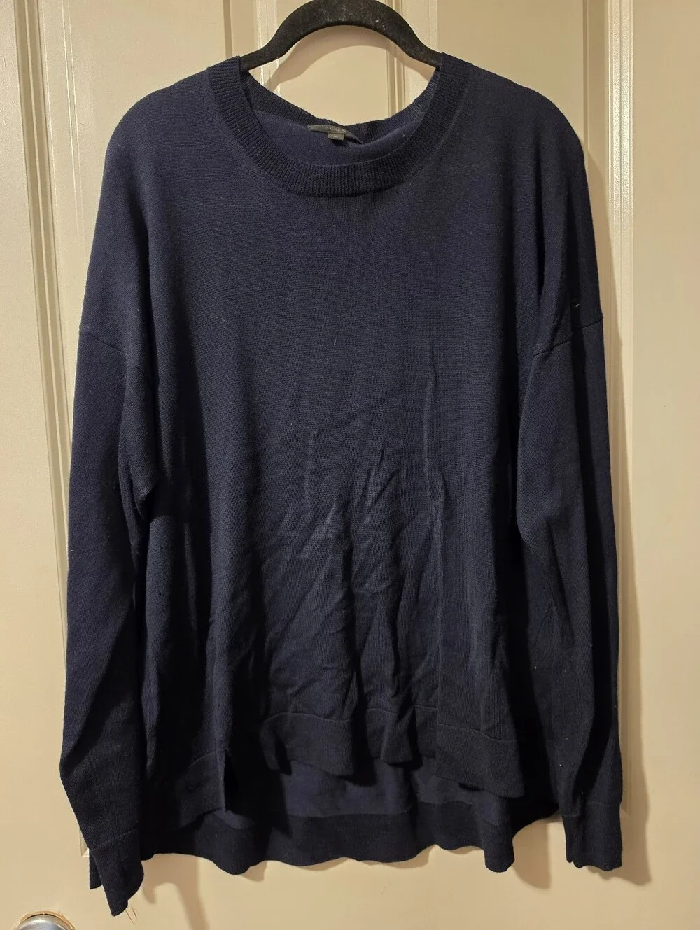 J. Crew Navy Crewneck Pullover Sweater Xl